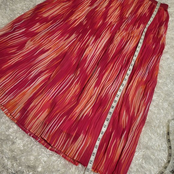 Ruby Rd. Women's Elastic waist Skirt, Pink Red Orange, Size 10 - Picture 7 of 8